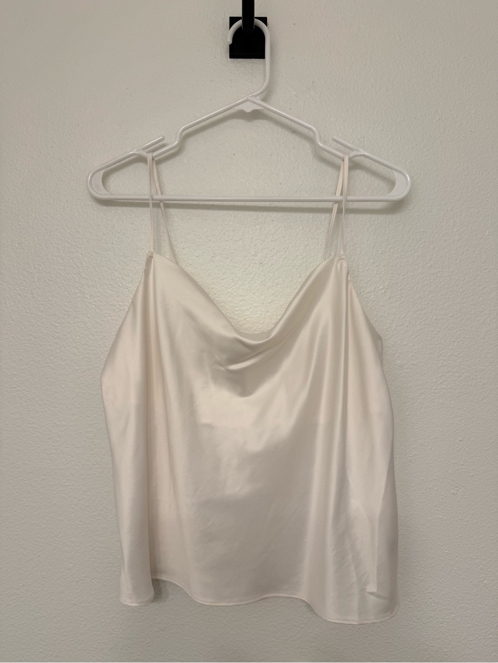Nine West Cream Cowl Neck Satin Spaghetti Strap Camisole